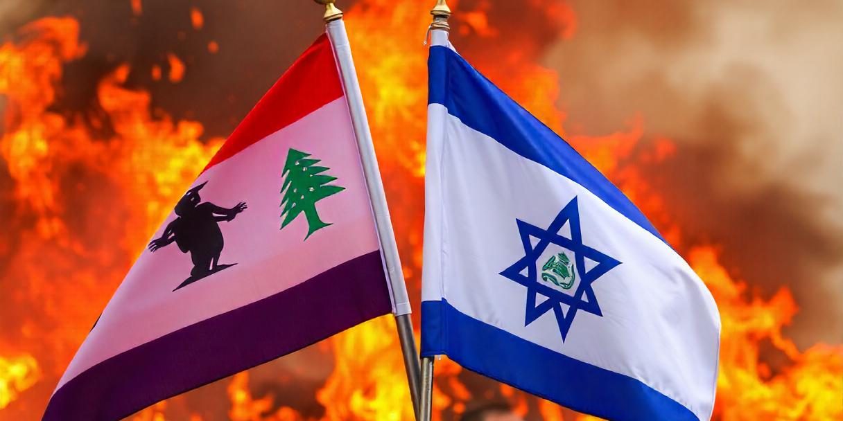 flags-from-israel-and-Lebanon-AI_generated