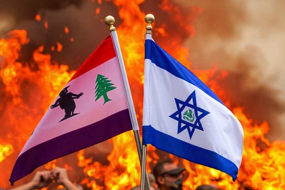 flags-from-israel-and-Lebanon-AI_generated