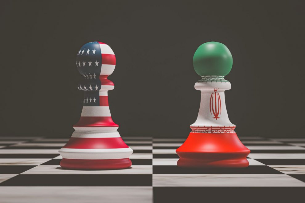 usa-iran-flag-print-screen-pawn-chess-chessboard-with-dar-background-military-conflict-both-countries-by-3d-render